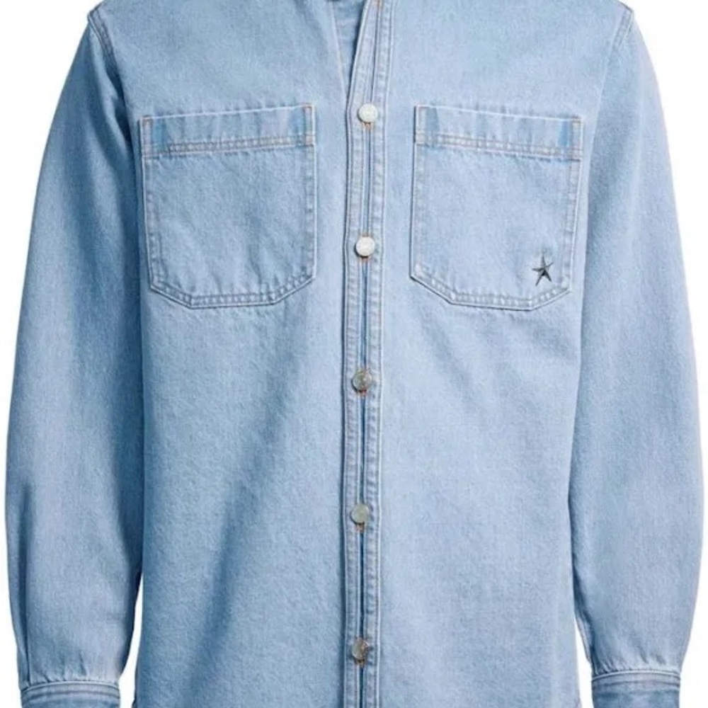 H&M x Mugler Light Denim Shirt Sz large